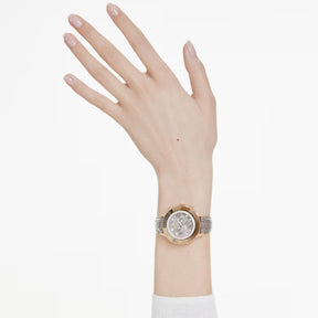 Swarovski Octea chrono rannekello, ruusukullanväri ja kirkkaat kristallit, 5671153