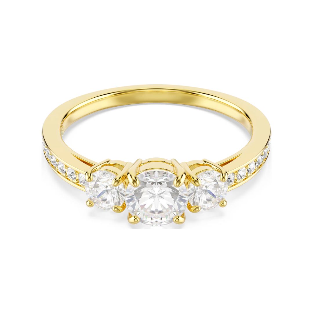 Swarovski Stilla Attract sormus, keltakullanvärinen ja kirkkaat kristallit