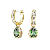 Swarovski Stilla korvakorut, keltakullanväri ja vihreät kristallit, 5662922