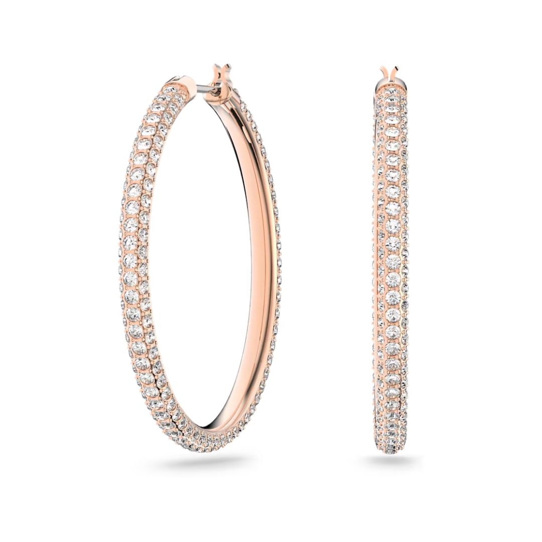 Swarovski Dextera Hoop Earrings 18K Rose Gold Finish And White Crysta swarovski-dextera-hoop-earrings-18k-rose-gold-finish-and-white-crysta