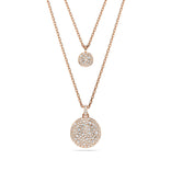 Swarovski Sublima Layered riipus, rosekullattu ja kirkkaat kristallit, 5683449