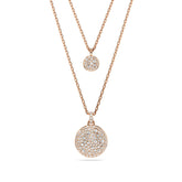 Swarovski Sublima Layered riipus, rosekullattu ja kirkkaat kristallit, 5683449