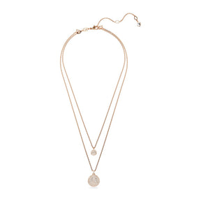 Swarovski Sublima Layered riipus, rosekullattu ja kirkkaat kristallit, 5683449