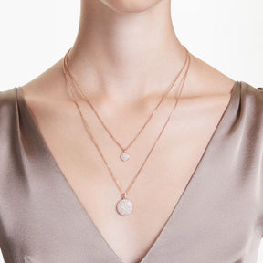 Swarovski Sublima Layered riipus, rosekullattu ja kirkkaat kristallit, 5683449