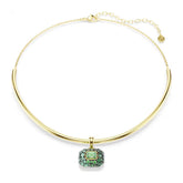 Swarovski Sublima choker kaulakoru, keltakullattu ja vihreät zirkonit, 5760763
