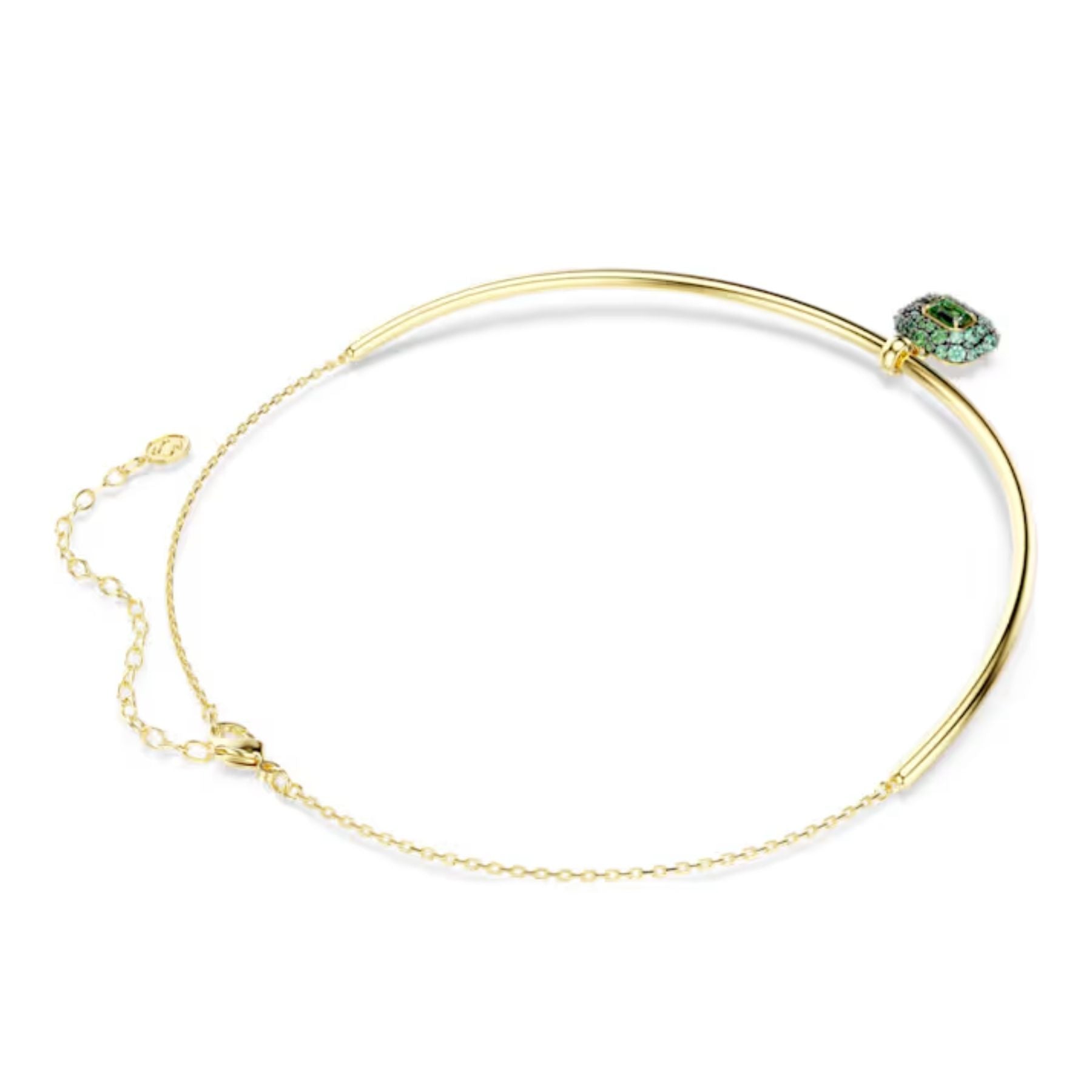 Swarovski Sublima choker kaulakoru, keltakullattu ja vihreät zirkonit, 5760763