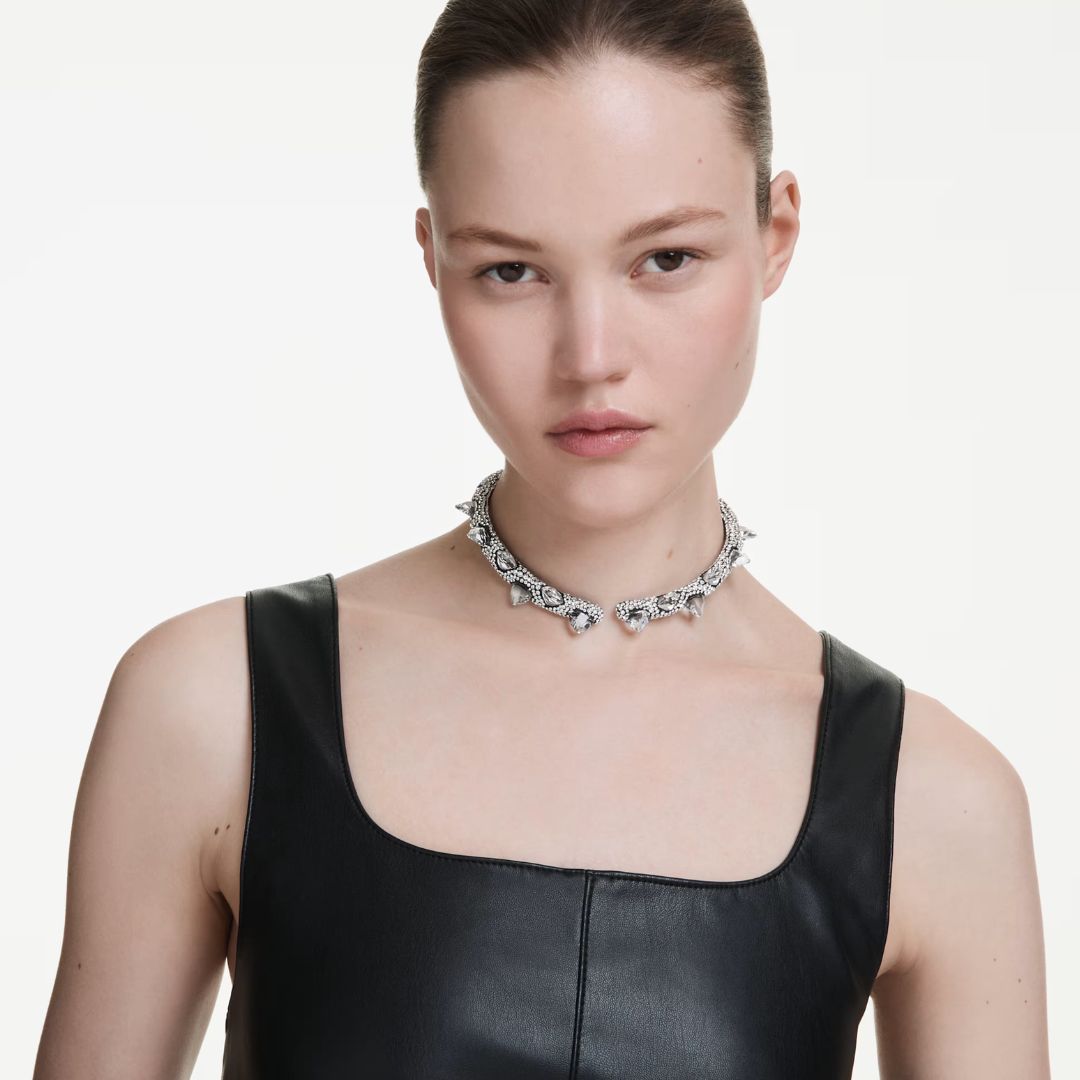 Swarovski Sublima choker kaulakoru, tumma metalli ja kirkkaat kristallit 5723286