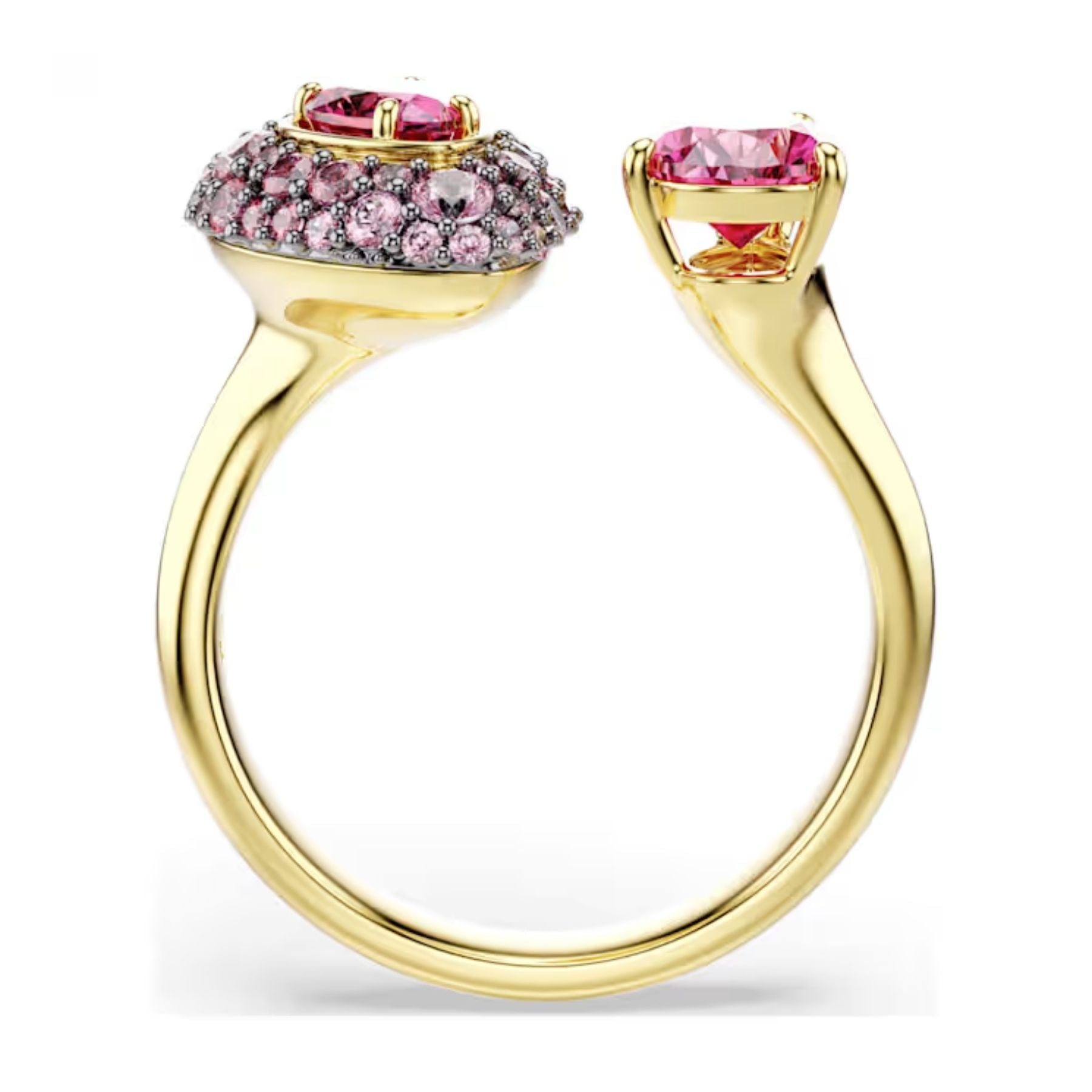 Swarovski Sublima cocktailsormus, keltakullattu ja punaiset zirkonit, 5752897