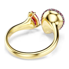 Swarovski Sublima cocktailsormus, keltakullattu ja punaiset zirkonit, 5752897