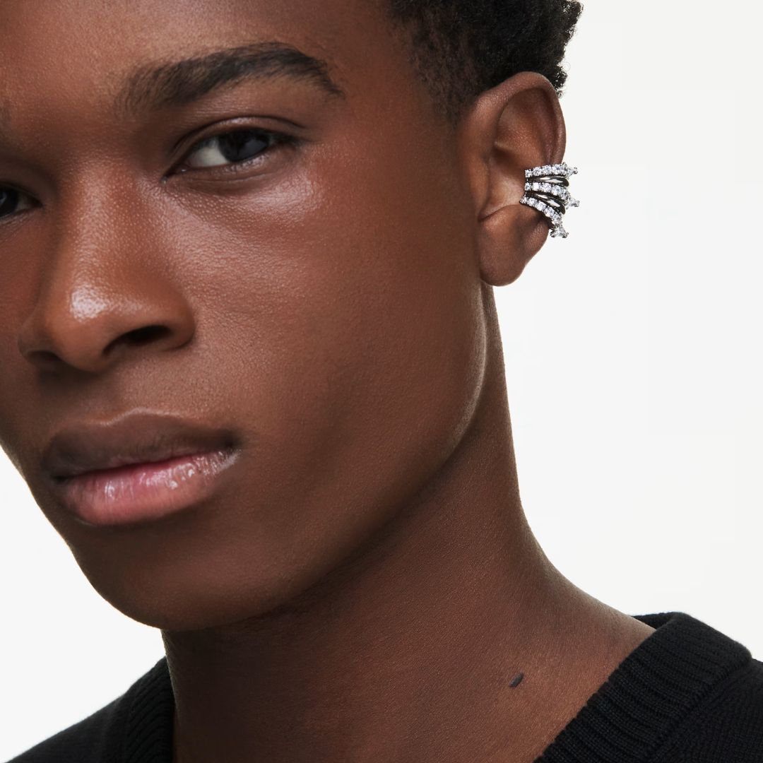 Swarovski Sublima ear cuff korvakorut, tumma metalli kirkkailla kristalleilla 5723186