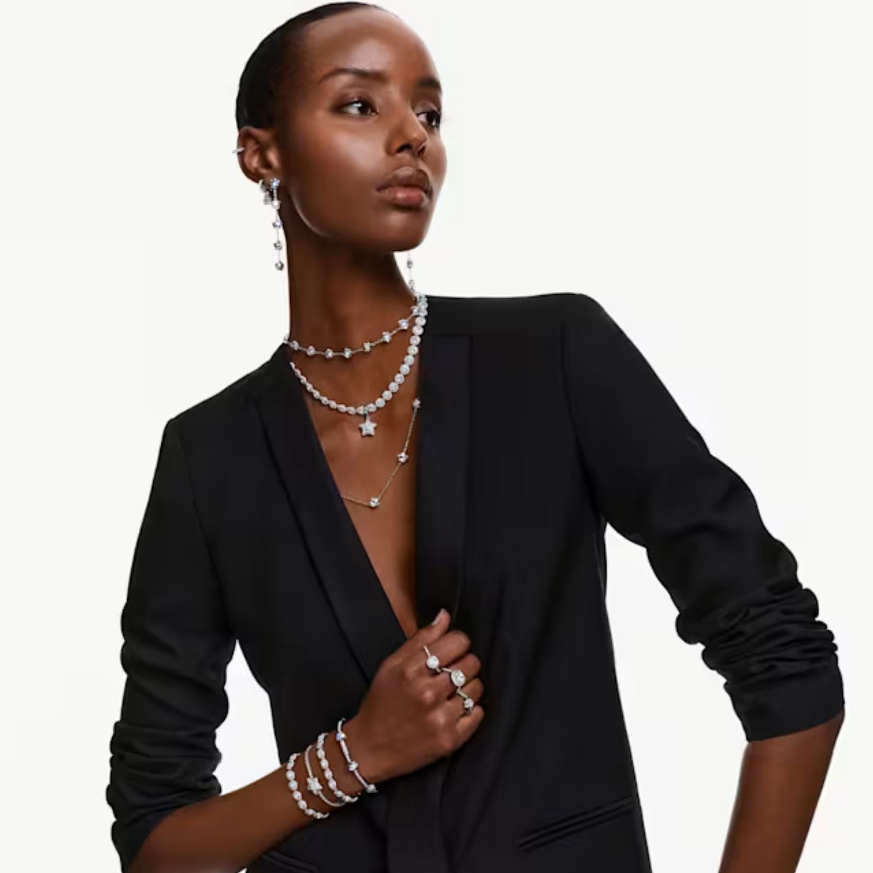 Swarovski Sublima hela, vaalea metalli ja kirkkaat zirkonit, 5760562
