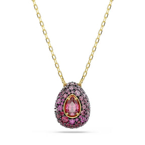 Swarovski Sublima korusetti, riipus ja korvakorut, keltakullattu ja punaiset zirkonit, 5752883