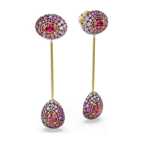Swarovski Sublima korvakorut, keltakullattu ja punaiset zirkonit, 5752891