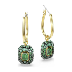Swarovski Sublima korvakorut, keltakullattu ja vihreät zirkonit, 5752890