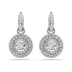 Swarovski Sublima korvakorut, vaalea metalli ja kirkkaat kristallit, 5738193