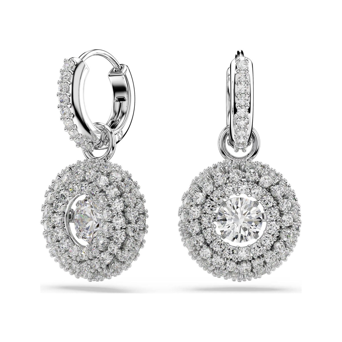 Swarovski Sublima korvakorut, vaalea metalli ja kirkkaat kristallit, 5738193