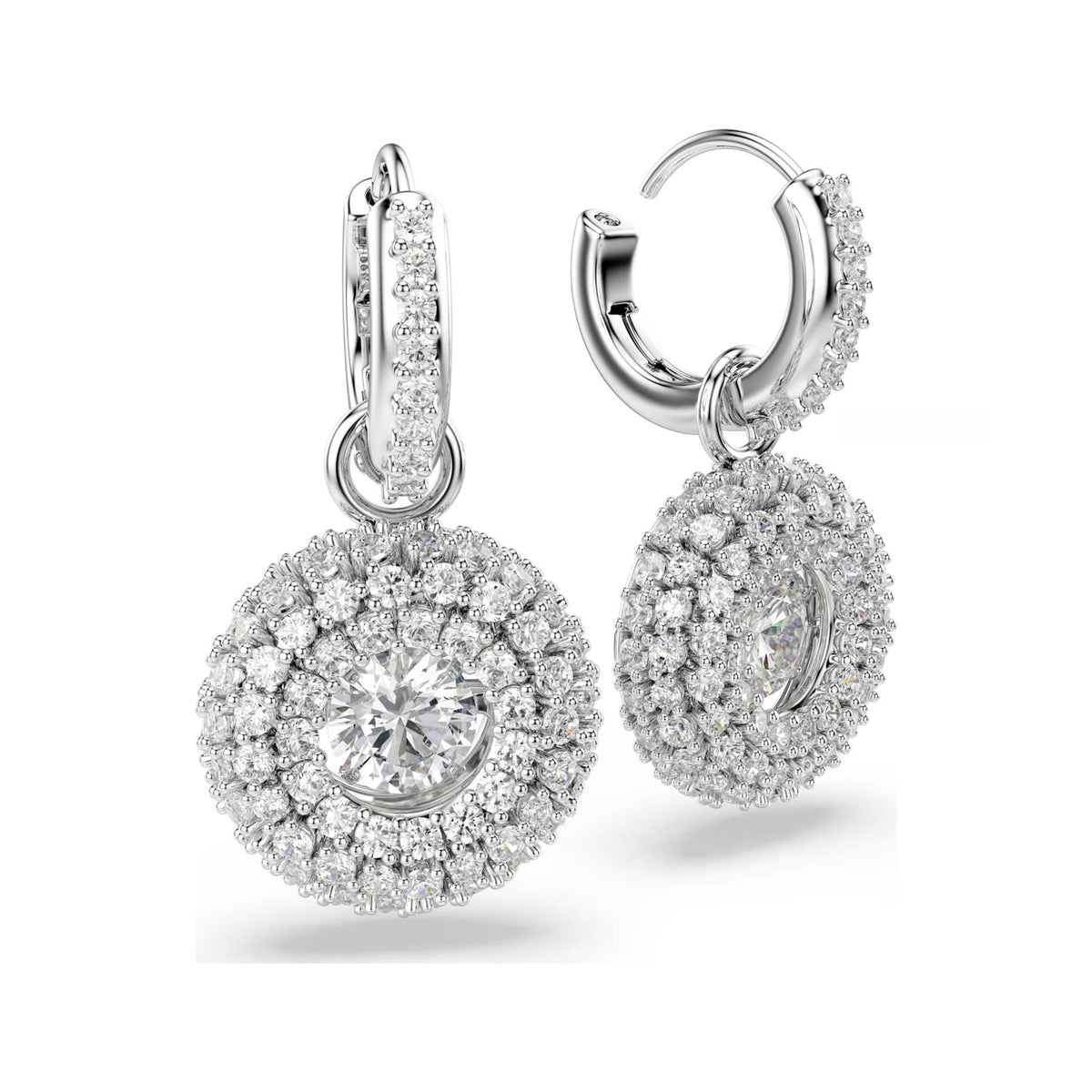 Swarovski Sublima korvakorut, vaalea metalli ja kirkkaat kristallit, 5738193