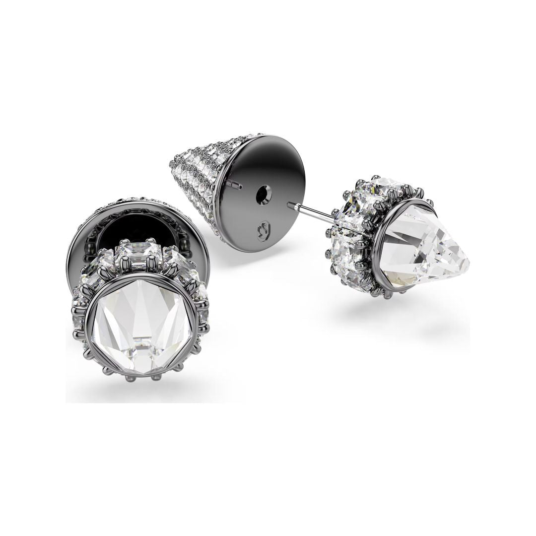 Swarovski Sublima korvakorut, tumma metalli kirkkailla kristalleilla 5723185