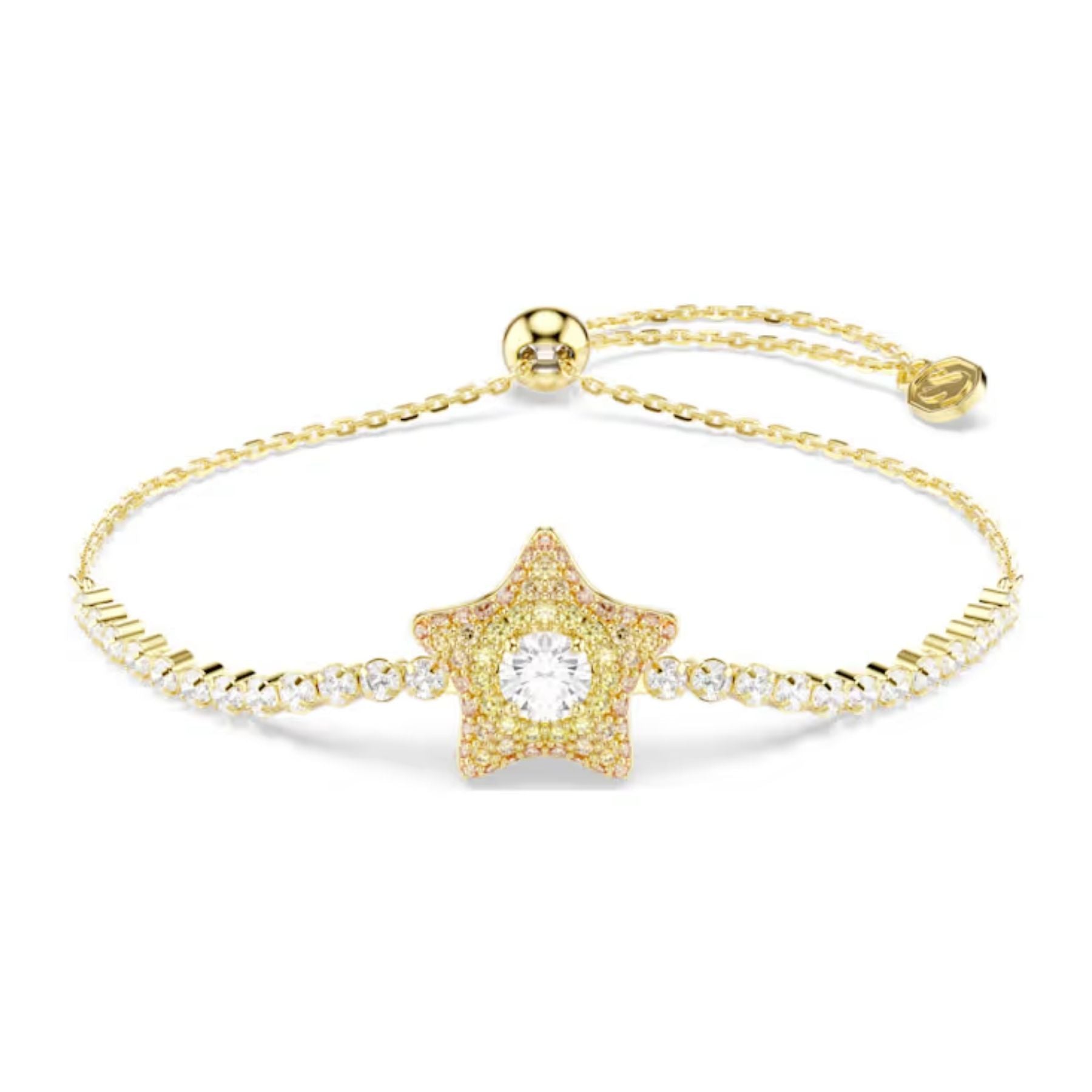 Swarovski Sublima rannekoru, keltakullattu ja eriväriset zirkoniat, 5760559