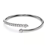 Swarovski Sublima rannerengas, tumma metalli ja kirkkaat kristallit