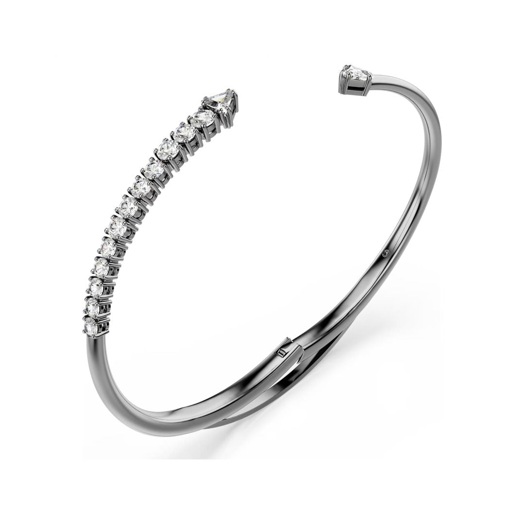 Swarovski Sublima rannerengas, tumma metalli ja kirkkaat kristallit