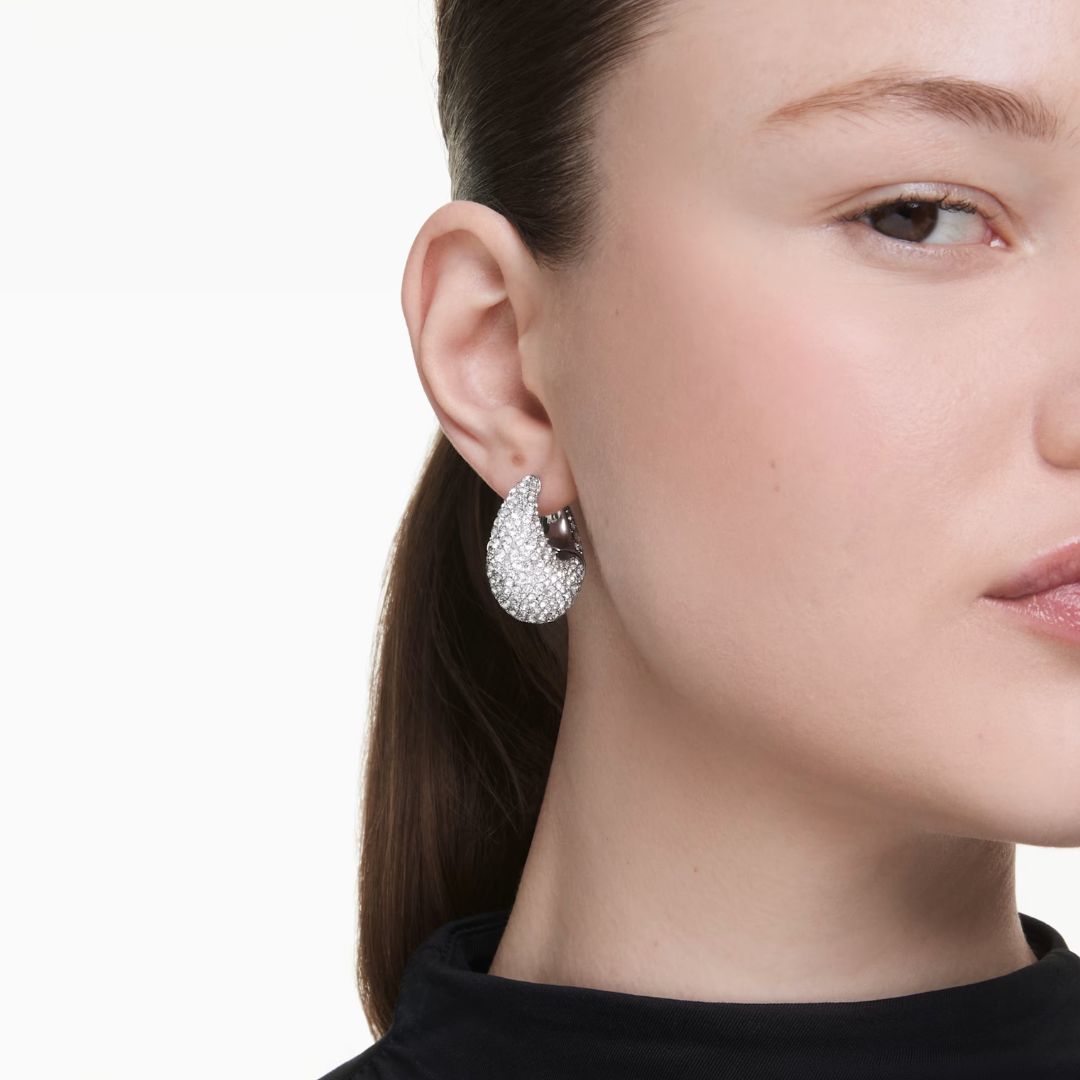 Swarovski Sublima rengaskorvakorut, vaalea metalli ja kirkkaat kristallit 5732281