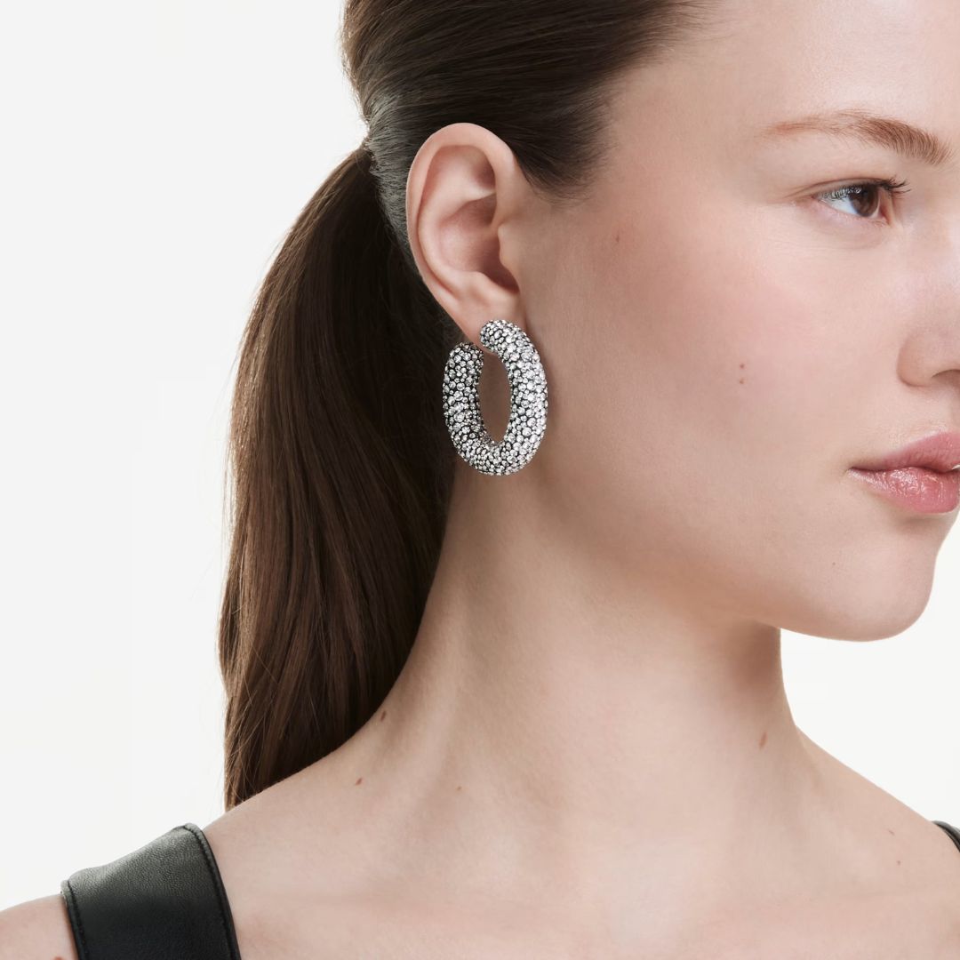 Swarovski Sublima rengaskorvakorut, vaalea metalli ja kirkkaat kristallit 5732283