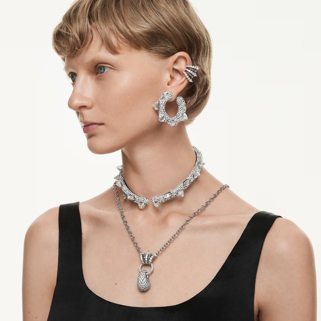 Swarovski Sublima riipus, tumma metalli ja kirkkaat kristallit 5735224