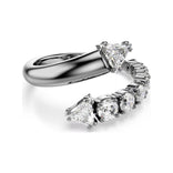 Swarovski Sublima Ring, Ruthenium Plated Metal and White Crystals