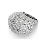 Swarovski Sublima sormus, vaalea metalli ja kirkkaat kristallit