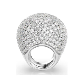 Swarovski Sublima sormus, vaalea metalli ja kirkkaat kristallit