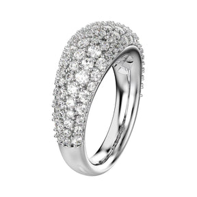 Swarovski Sublima sormus, vaalea metalli ja kirkkaat kristallit