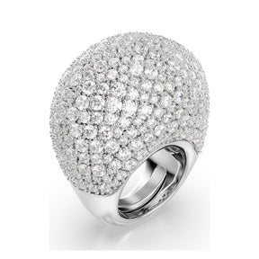 Swarovski Sublima sormus, vaalea metalli ja kirkkaat kristallit