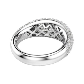 Swarovski Sublima sormus, vaalea metalli ja kirkkaat kristallit