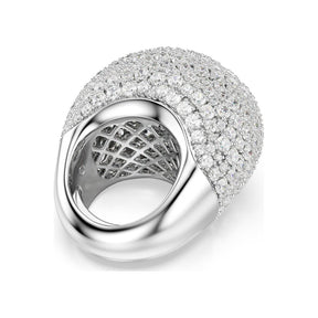 Swarovski Sublima sormus, vaalea metalli ja kirkkaat kristallit