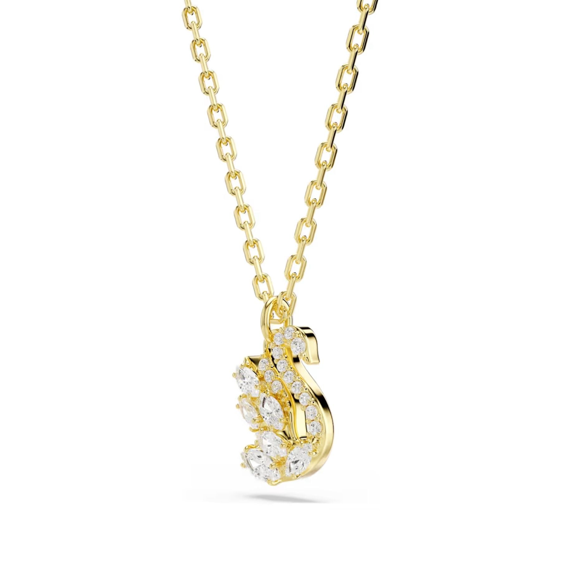 Swarovski Swan kaulakoru, keltakullattu ja kirkkaat zirkonit, 5754626