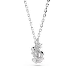 Swarovski Swan kaulakoru, vaalea metalli ja kirkkaat zirkonit, 5754347