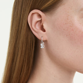 Swarovski Swan korvakorut, vaalea metalli ja kirkkaat zirkonit, 5759942