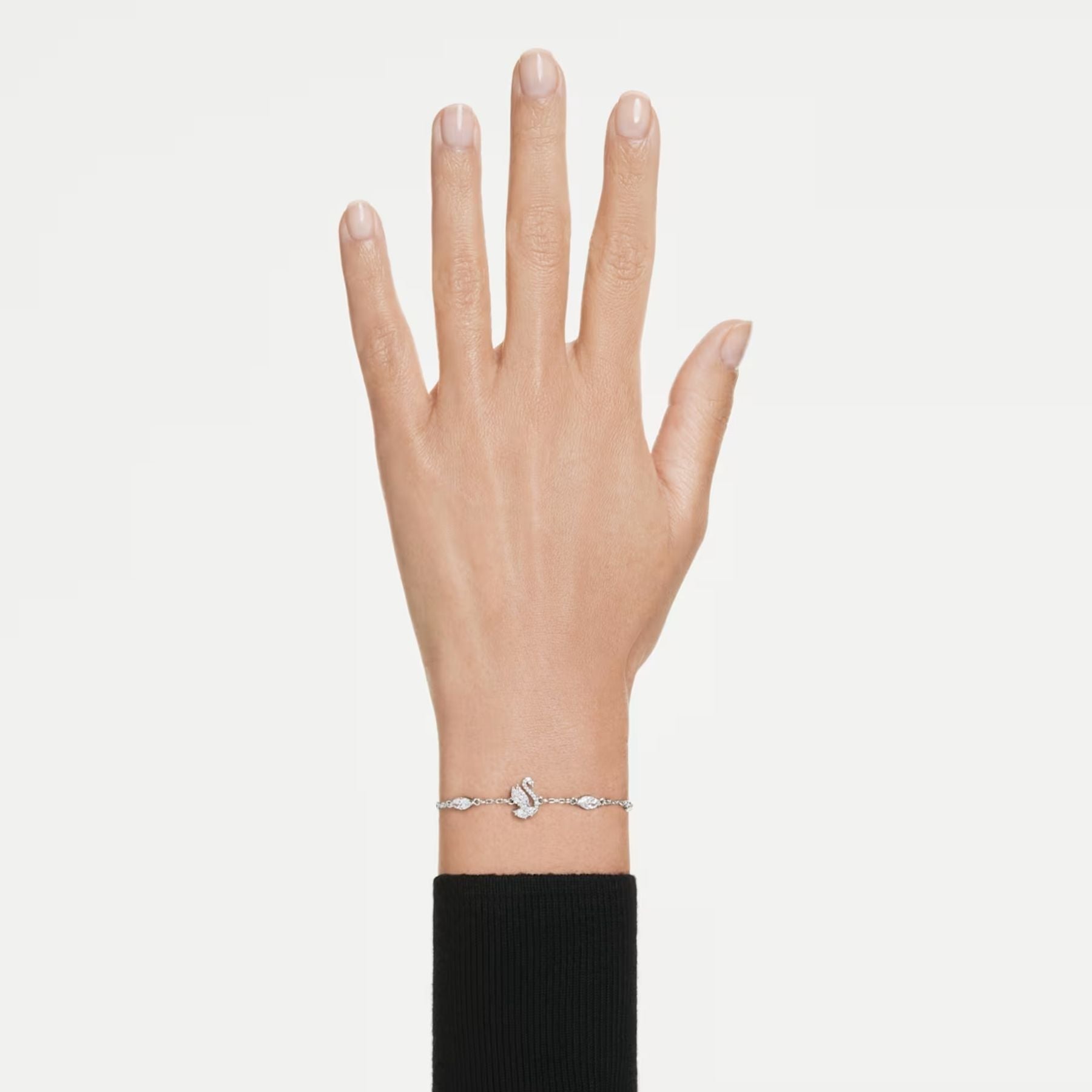 Swarovski Swan rannekoru, vaalea metalli ja kirkkaat zirkonit, 5758682
