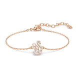 Swarovski Swan rannekoru, rosekullattu ja kirkkaat zirkonit, 5738202