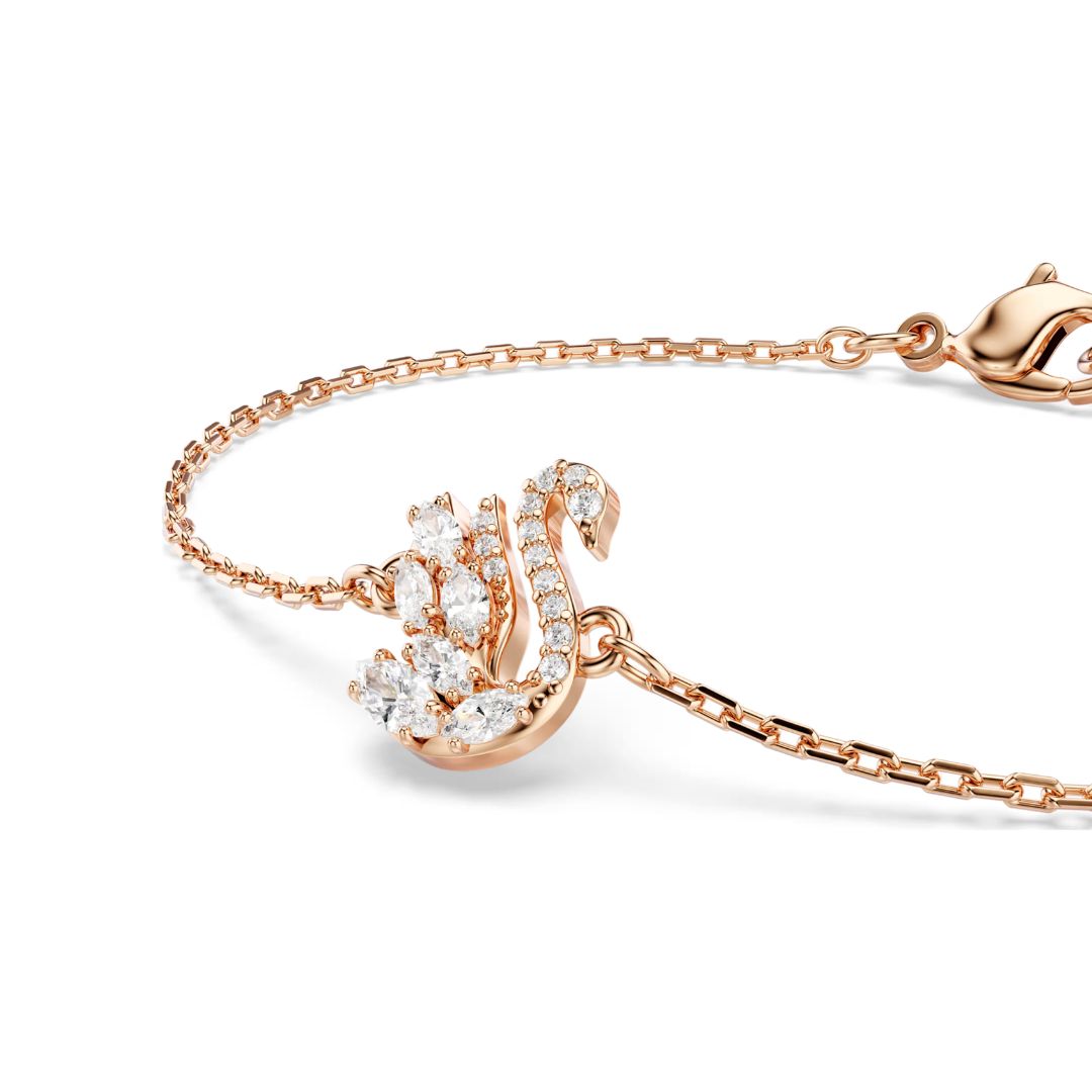 Swarovski Swan rannekoru, rosekullattu ja kirkkaat zirkonit, 5738202