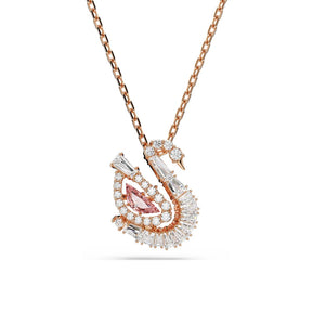 Swarovski Swan riipus, ruusukullanväri, vaaleanpunainen ja kirkkaat kristallit, 5732414