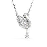 Swarovski Swan riipus, vaalea metalli ja kirkkaat kristallit, 5723387