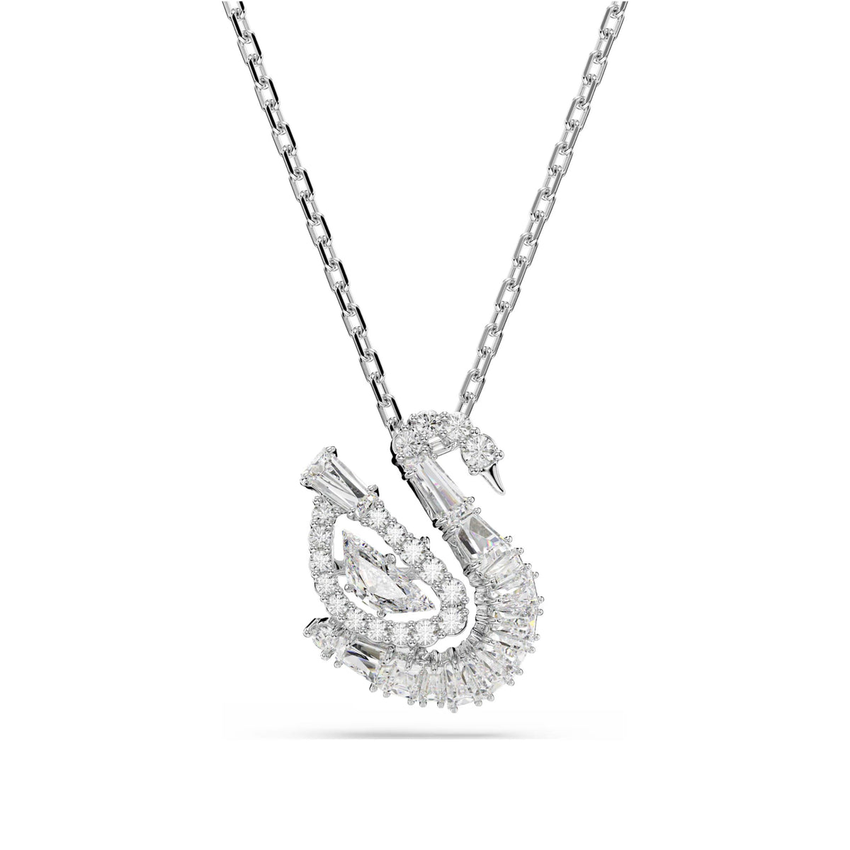 Swarovski Swan riipus, vaalea metalli ja kirkkaat kristallit 5732412