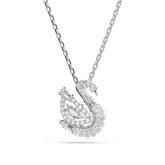 Swarovski Swan riipus, vaalea metalli ja kirkkaat kristallit 5732412