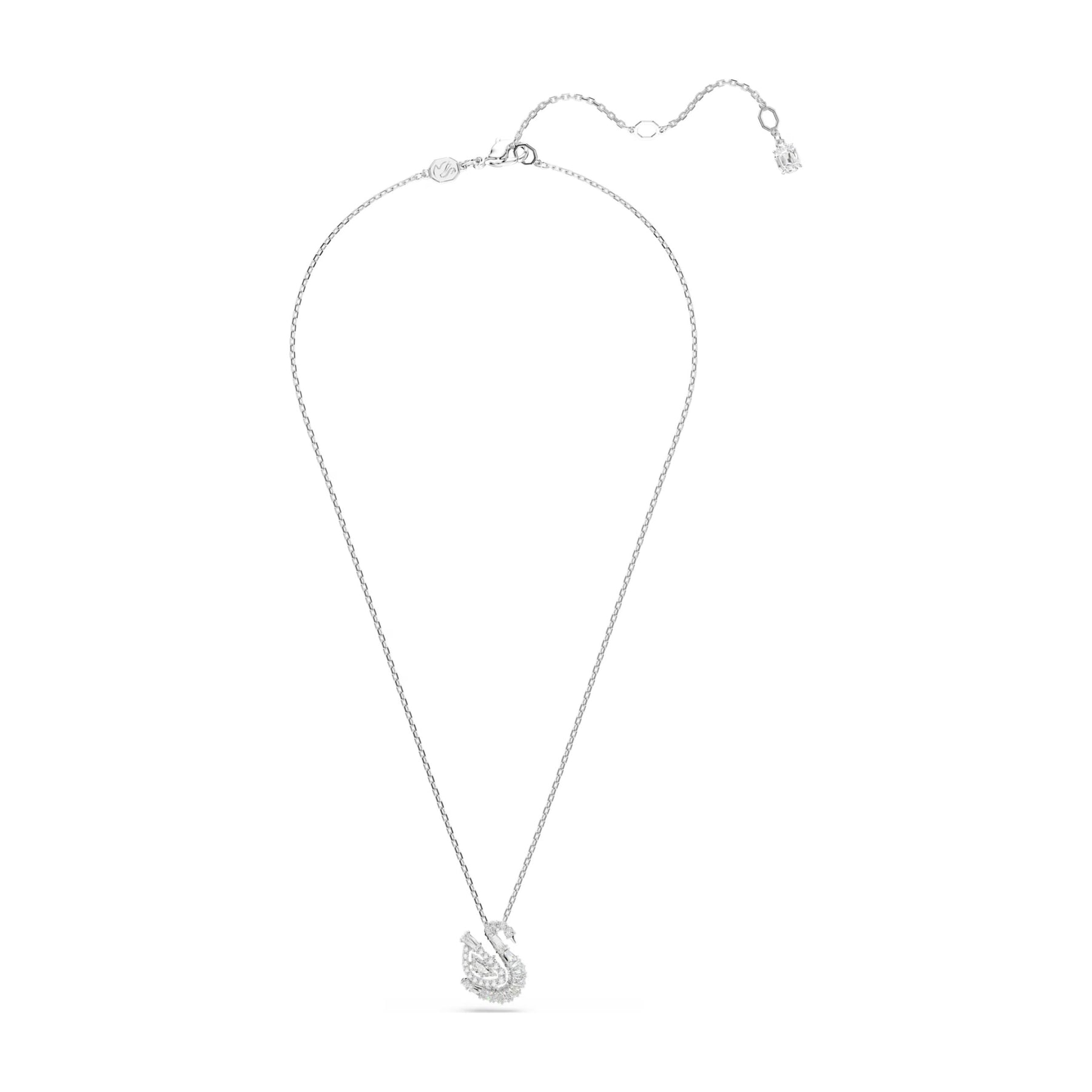 Swarovski Swan riipus, vaalea metalli ja kirkkaat kristallit 5732412