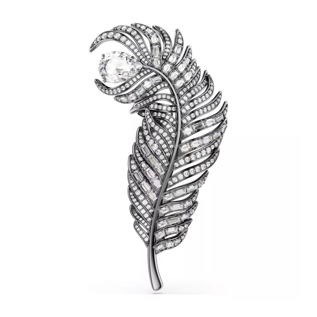 Swarovski Swan rintakoru, tumma metalli ja kirkkaat kristallit 5741558