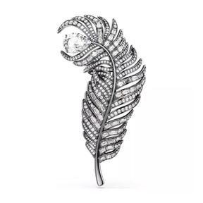 Swarovski Swan rintakoru, tumma metalli ja kirkkaat kristallit 5741558