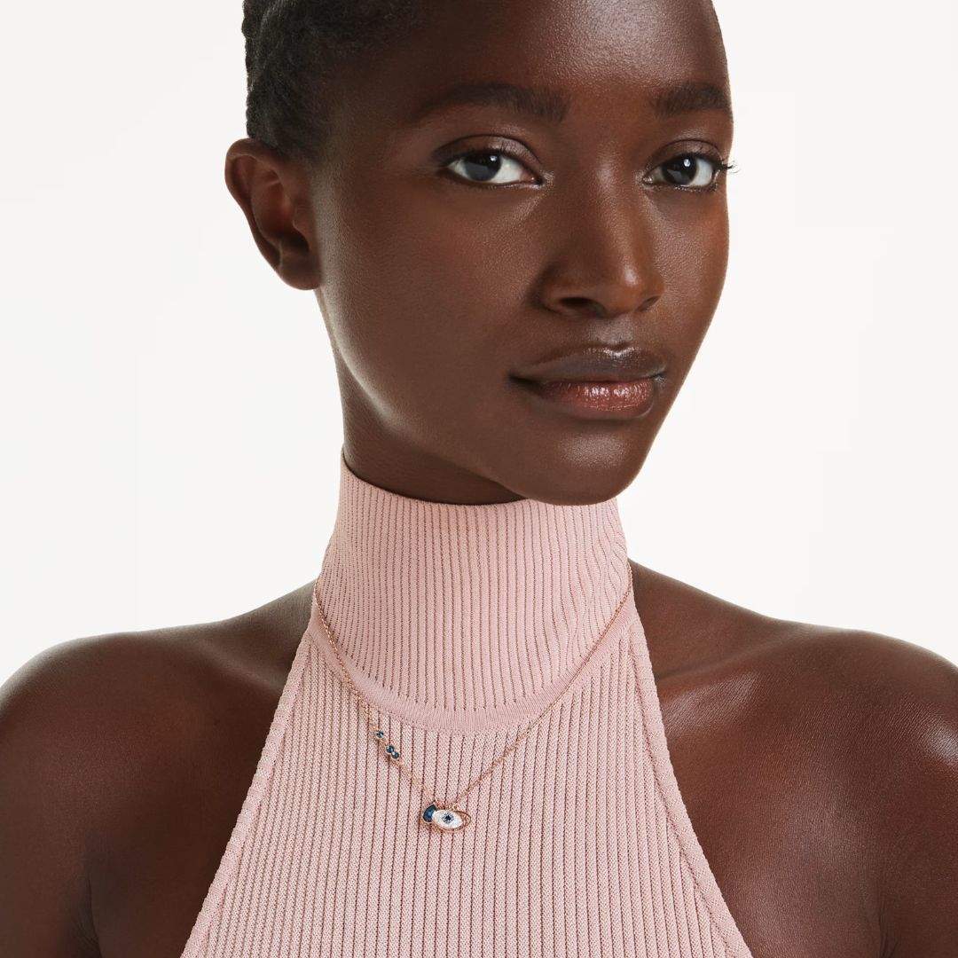 Swarovski Symbolica Evil Eye riipus, rosekullattu ja eriväriset kristallit 5736984