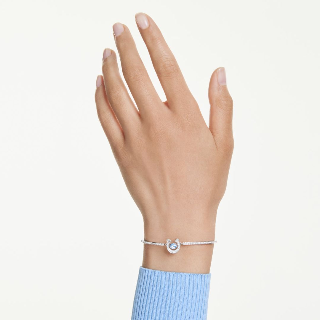 Swarovski Symbolica Horse shoe rannerengas, kirkkaat zirkonit ja sininen kristalli, 5736983